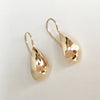 Perfect Puddled Tiny Teardrop 14k Yellow Gold Earrings