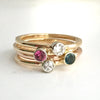 Firelight: Diamond Stacking Ring in 14k Yellow Gold