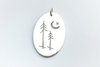 Evergreen Couple and Star: Sterling Silver Pendant