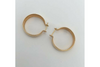 Gold Hammered Hoop Earring, large