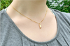 Raspberry Bar: Yellow Gold Pendant with Maine Tourmaline