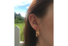 Oval Channel Hoops: 14k Gold Earrings