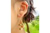 Drop Twist Anticlastic Earring in 14k Yellow Gold