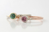 Moose Pond, Sparhawk Green Maine Tourmaline White and Yellow Gold Ring