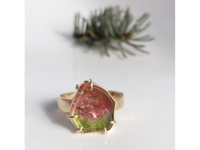 Watermelon stone ring online