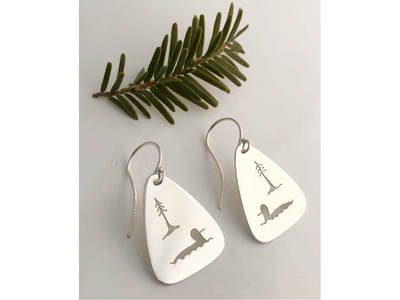 Loon Island Sterling Silver Earrings Harvest Gold Gallery