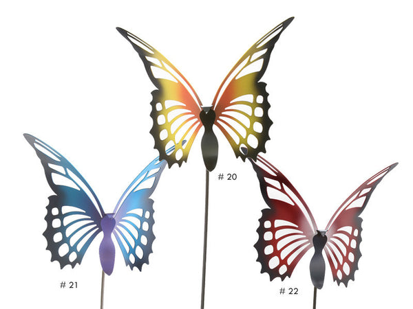 Multi-Color Butterfly Garden Stakes by Cricket Forge Metal Works