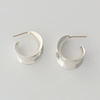 Channel: Sterling Silver Anticlastic 3/4 Oval Hoops Small