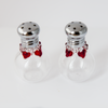 Red Hearts Glass Salt & Pepper Shaker Set by Glass Act