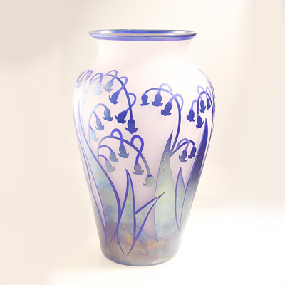 Josef Painted Vase - Cobalt Blue