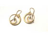 Wave of Life: Yellow Gold and Diamond Earrings