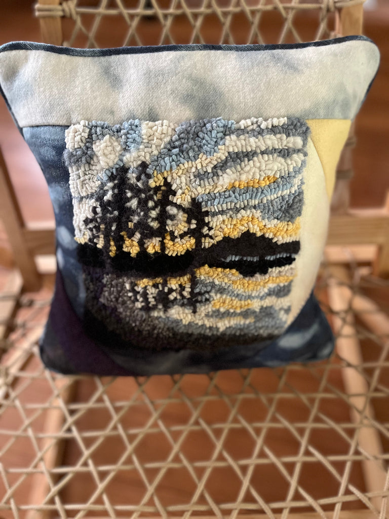 Sunset at Pleasant Point Pillow by Linda Nista