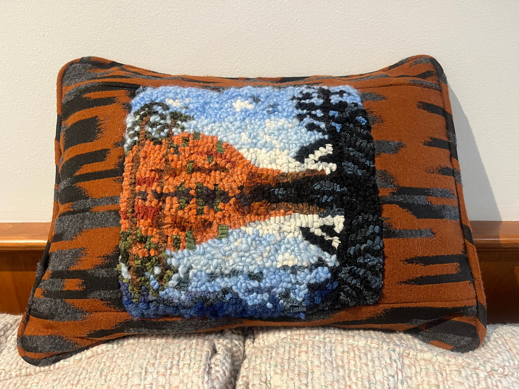 Autumn on Cushman Pond Pillow by Linda Nista