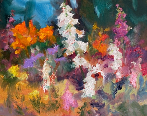 White Foxglove in the Garden by Kristen Dill