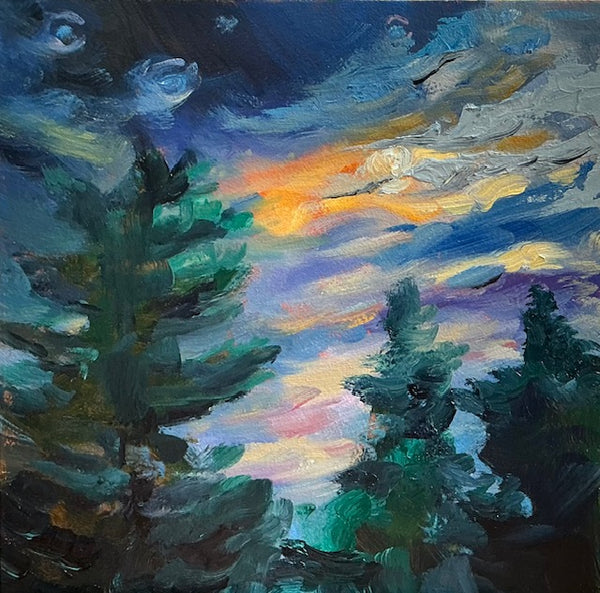 Moonlight through the Pines by Kristen Dill