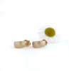 Small Half Wrap 14K Rustic Matte Yellow Gold Post Earrings