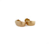 Small Half Wrap 14K Rustic Matte Yellow Gold Post Earrings