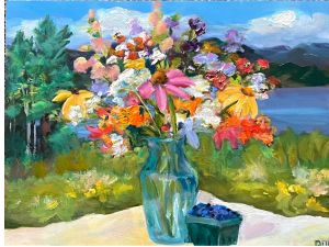 Fly Away Farm Flowers + Blueberries by Kristen Dill