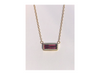 Rubellite Bar: Maine Pink Tourmaline 14K Gold Necklace