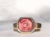 Sun Kissed: Carved Maine Tourmaline Ring in 14k Yellow Gold