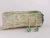 Spring Green: Maine Green Tourmaline 14k Yellow Gold Lever Back Earrings
