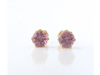 Rich Pink Studs: Maine Pink Tourmaline Earrings in 14k Yellow Gold