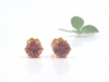 Rich Pink Studs: Maine Pink Tourmaline Earrings in 14k Yellow Gold