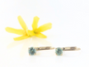 Forget-Me-Not Blue: Maine Tourmaline Earrings in 14k Yellow Gold