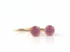 Luscious Rose: Maine Tourmaline Earrings in 14k Yellow Gold