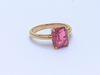 Lotus: Maine Pink Tourmaline 14k Yellow Gold Ring