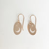 Moon and Star 14k Rose Gold Drop Earrings