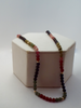 Tourmaline and gold bead necklace