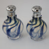 Blue Swirl Glass Salt & Pepper Shaker Set by Glass Act (small)