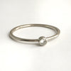 Twinkle; Bezel Set Diamond Ring in 14k White Gold, Handmade in Maine