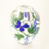 Blue Butterfly and Wisteria Glass Vase by Steven Lundberg