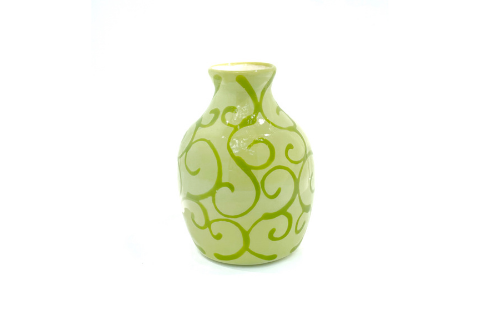 Light Green Itty Bitty Swirl Vase by Lacey Pots