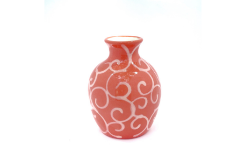 Pink Itty Bitty Swirl Vase by Lacey Pots