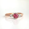 Strawberry Shortcake: Maine Pink Tourmaline & Diamond Rose Gold Ring