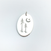 Evergreen Couple and Star: Sterling Silver Pendant