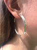 Channel Hoops Lg. : Sterling Silver Earrings