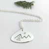 Night Skiing: Sterling Silver Pendant