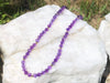 Violet Sparkle: Faceted Amethyst and 14k Yellow Gold Beaded Necklace