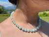 Summer Sky: Aquamarine and 14K Yellow Gold Beaded Necklace