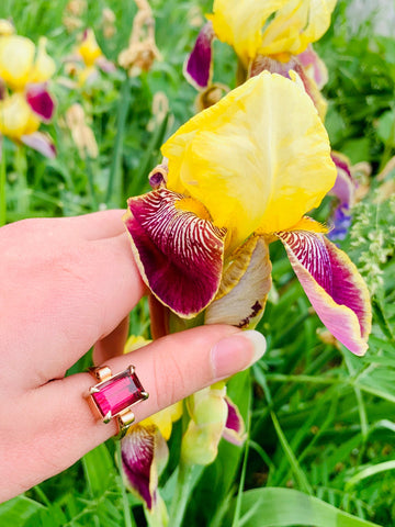 Fine Wine: Maine Designer Tourmaline Ring in 14K Rose Gold