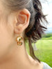 Circle Twist: 14k Yellow Gold Drop Earrings