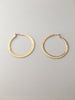 Hand-forged Self Locking Large Hoops 14K Gold