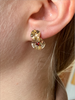 Beebalm: 14k Yellow Gold Garnet Earrings