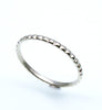 First Kiss: 14k Gold Stackable Skinny Beaded Ring, Sizes 4.5-7.5