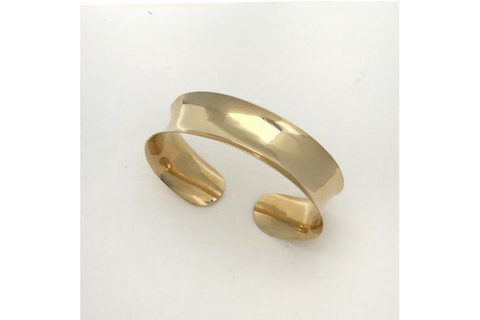 Channel: Gold Anticlastic Bracelet Extra Wide