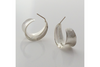 Channel: Sterling Silver Anticlastic 3/4 Oval Hoops Small